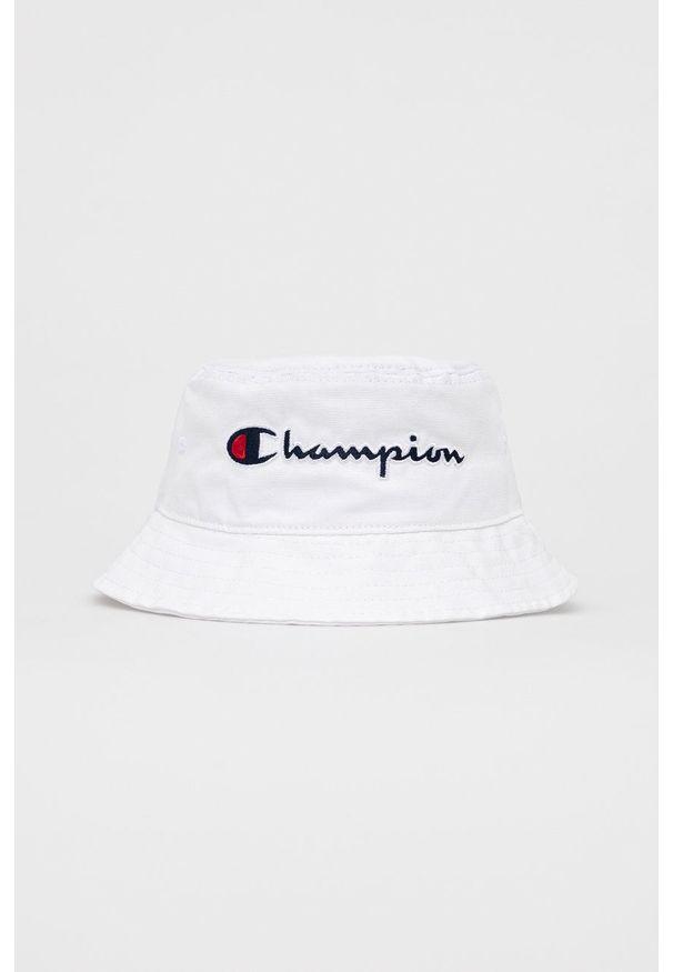 Champion kapelusz bawełniany kolor biały bawełniany. Kolor: biały. Materiał: bawełna