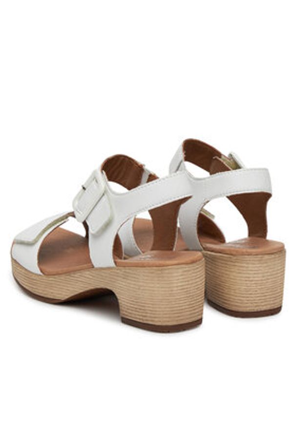 Remonte Sandały D0N52-80 Biały. Kolor: biały. Materiał: skóra, syntetyk