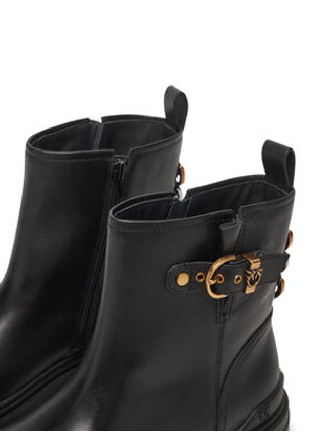 Pinko - PINKO Botki Mia 21 SD0409 P001 Czarny. Kolor: czarny. Materiał: skóra