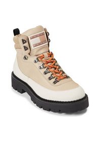 Tommy Jeans Trapery Tjm Boot Hiker EM0EM01252 Beżowy. Kolor: beżowy. Materiał: skóra