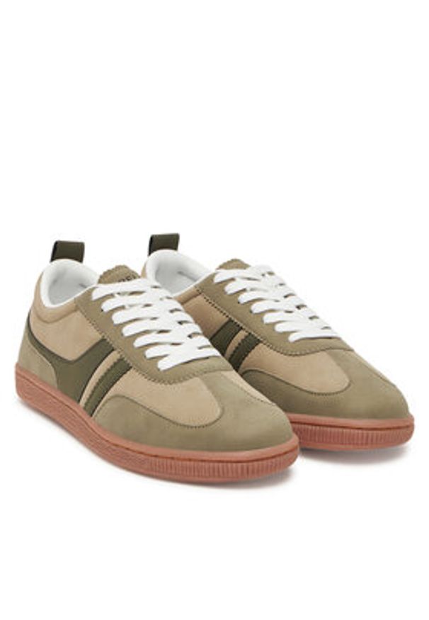 Marella Sneakersy Nauta 2513761017200 Khaki. Kolor: brązowy. Materiał: skóra