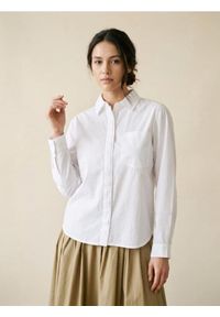 Sinsay - Koszula z długim rękawem - biały. Kolor: biały. Długość rękawa: długi rękaw. Długość: długie #1