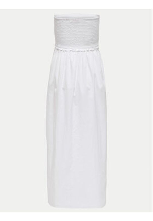 only - ONLY Sukienka letnia Claudia 15343044 Biały Regular Fit. Kolor: biały. Materiał: bawełna. Sezon: lato