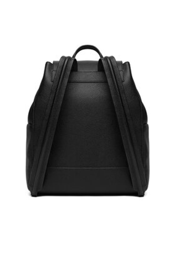 Calvin Klein Plecak Emblem Hw Pebble Backpack LV04F3553G Czarny. Kolor: czarny. Materiał: skóra