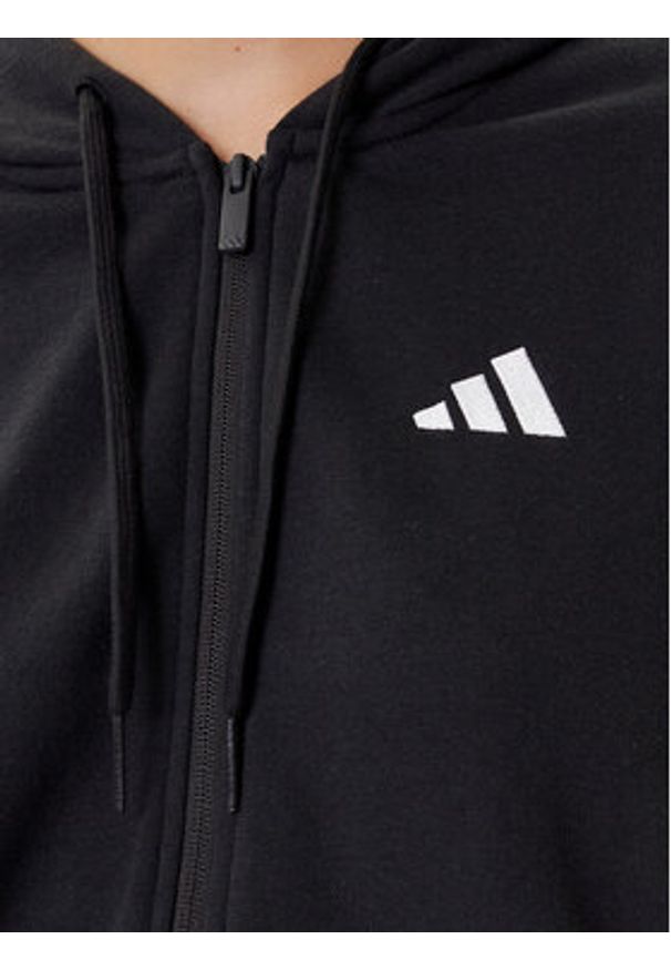 Adidas - adidas Bluza Essentials 3-Stripes JE0052 Czarny Regular Fit. Kolor: czarny. Materiał: bawełna
