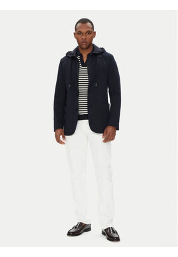 TOMMY HILFIGER - Tommy Hilfiger Marynarka MW0MW39742 Granatowy Regular Fit. Kolor: niebieski. Materiał: syntetyk