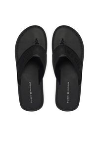 TOMMY HILFIGER - Tommy Hilfiger Japonki Jacquard Logo FM0FM05808 Czarny. Kolor: czarny. Materiał: materiał #1