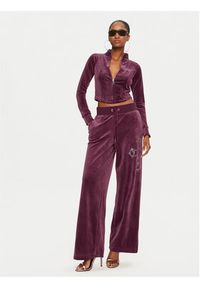 Juicy Couture Spodnie dresowe Jerry Cross JCBBJ224833 Bordowy Wide Leg. Kolor: czerwony. Materiał: syntetyk #3