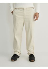 Reserved - Spodnie chino - złamana biel. Materiał: bawełna