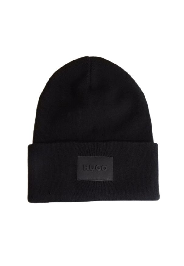 BOSS - Czapka zimowa Hugo Boss Xevon Beanie Czarna - 50551508-001. Kolor: czarny. Sezon: zima. Styl: sportowy