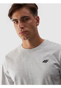 4f - 4F T-shirt regular gładki męski - szary XXL. Okazja: na co dzień. Kolor: szary. Materiał: bawełna, jersey, dzianina. Długość rękawa: krótki rękaw. Długość: krótkie. Wzór: gładki. Styl: sportowy, klasyczny, casual