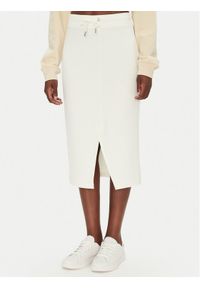 Fransa Spódnica midi 20615495 Écru Regular Fit. Materiał: syntetyk
