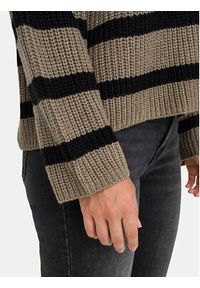 JDY Sweter Justy 15264902 Brązowy Regular Fit. Kolor: brązowy. Materiał: syntetyk #2