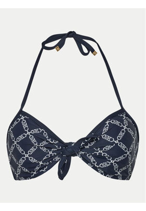 MICHAEL Michael Kors Góra od bikini MM7N050 Granatowy. Kolor: niebieski. Materiał: syntetyk