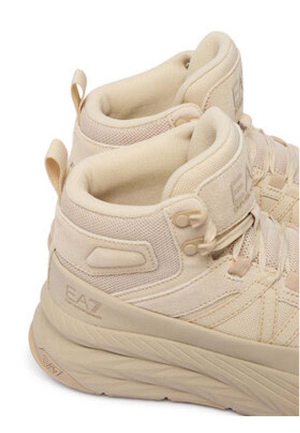 EA7 Emporio Armani Sneakersy Stivale 7X000299 AF18450 MZ244 Beżowy. Kolor: beżowy. Materiał: materiał