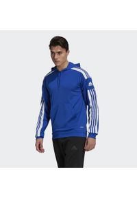 Adidas - Bluza męska adidas Squadra 21 Hoodie. Typ kołnierza: kaptur. Kolor: niebieski, wielokolorowy, biały. Sport: piłka nożna