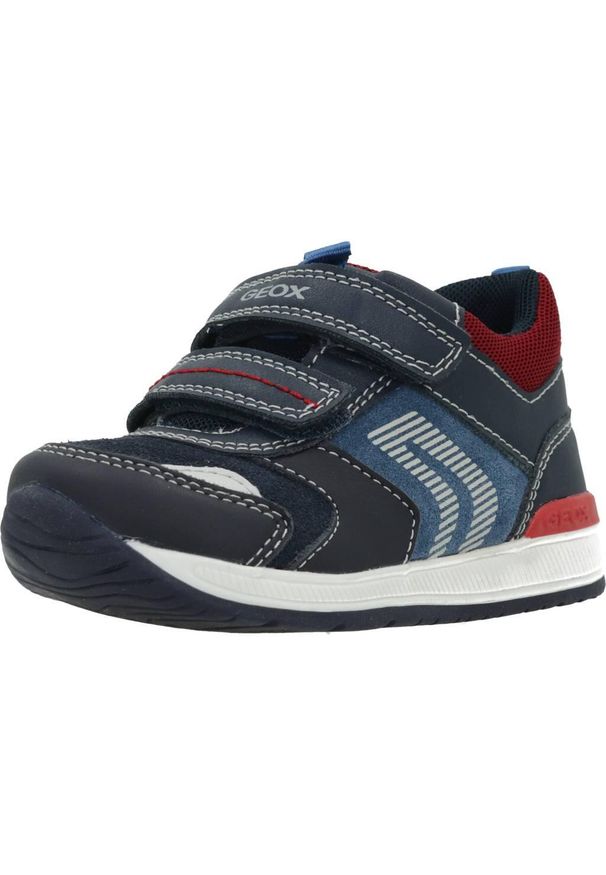 Geox - Buty GEOX B RISHON BOY Niebieski. Kolor: niebieski. Materiał: tkanina. Sport: turystyka piesza