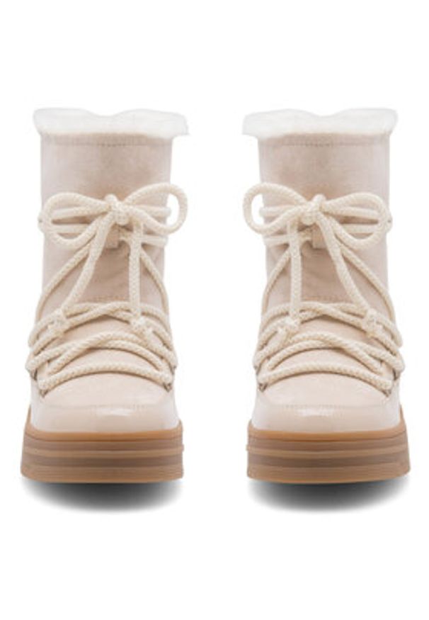 Jenny Fairy Śniegowce WS5806-04 Beżowy. Kolor: beżowy. Materiał: skóra