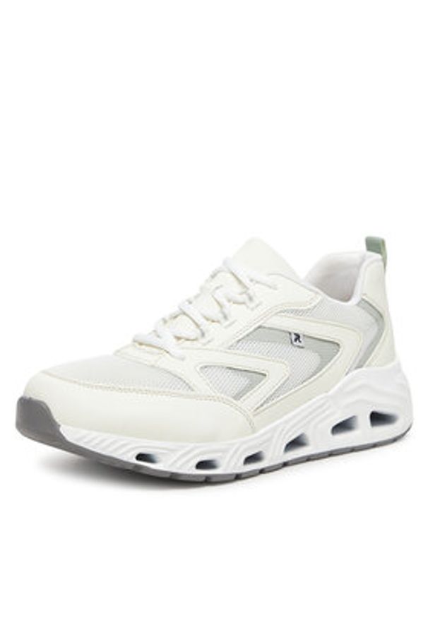 Rieker Sneakersy N5205-80 Écru. Materiał: materiał