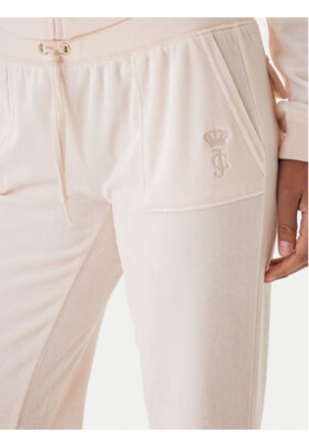 Juicy Couture Spodnie dresowe Caisa JCSEBJ008G Różowy Slim Fit. Kolor: różowy. Materiał: welur, bawełna
