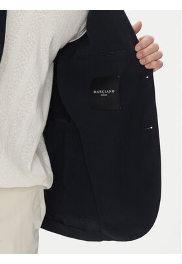 Marciano Guess Marynarka 5GHN15 2310Z Granatowy Regular Fit. Kolor: niebieski. Materiał: syntetyk