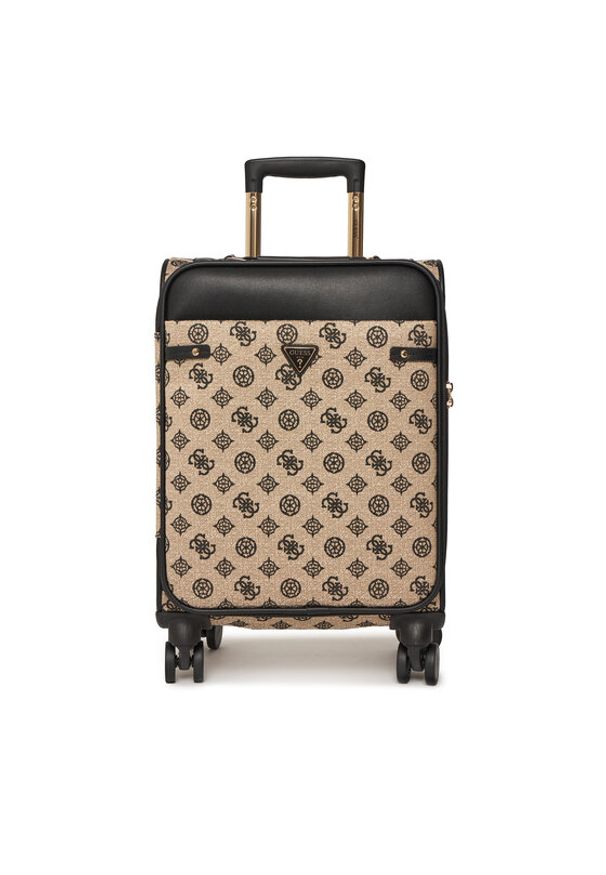 Guess Walizka kabinowa TWLP96 27983 Czarny. Kolor: czarny, beżowy. Materiał: poliester, materiał