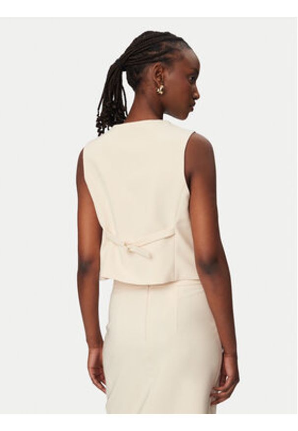 Rinascimento Kamizelka garniturowa CFC0128265003 Beżowy Slim Fit. Kolor: beżowy. Materiał: syntetyk