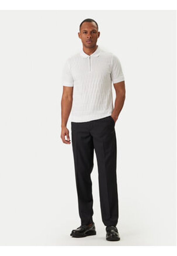 Karl Lagerfeld - KARL LAGERFELD Polo 745008 562203 Biały Regular Fit. Typ kołnierza: polo. Kolor: biały. Materiał: bawełna
