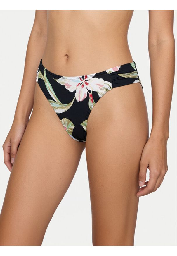Roxy Dół od bikini Printed Essentials ERJX405245 Czarny. Kolor: czarny. Materiał: syntetyk