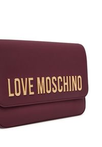 Love Moschino - LOVE MOSCHINO Torebka JC4023PP1NKD0552 Bordowy. Kolor: czerwony. Materiał: skórzane #5