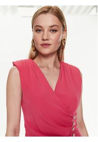 ViCOLO Sukienka koktajlowa TE0106 Różowy Regular Fit. Kolor: różowy. Materiał: syntetyk. Styl: wizytowy