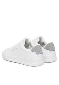 TOMMY HILFIGER - Tommy Hilfiger Sneakersy Th Court Core Ess Leather FM0FM05367 Biały. Kolor: biały. Materiał: skóra #4