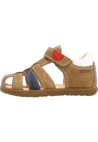 Sandały Geox Model B Sandal Macchia Boy Kolor Brązowy. Kolor: brązowy. Materiał: skóra. Sezon: lato