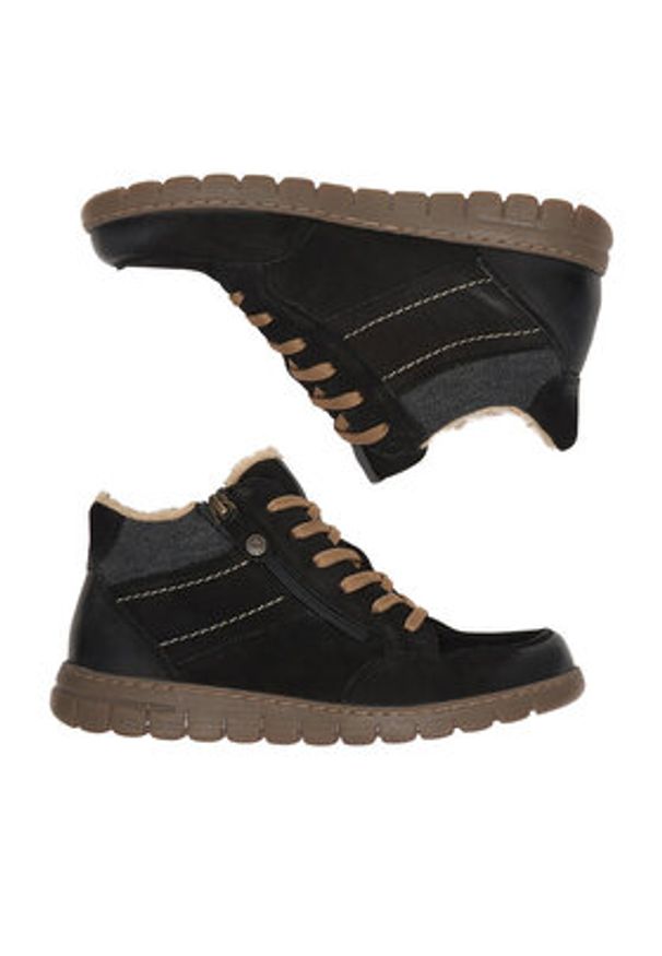 Go Soft Trzewiki CEO-WI23-GHANA-07C Czarny. Kolor: czarny. Materiał: skóra, zamsz