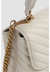 Pinko - PINKO Biała kopertówka Love Lady Puff Mini CL. Kolor: biały. Materiał: pikowane. Styl: casual, elegancki #2