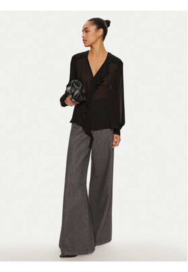 Pinko - PINKO Bluzka 102964 A1JZ Czarny Regular Fit. Kolor: czarny. Materiał: wiskoza