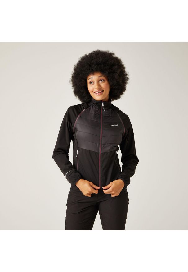 Regatta - Damska kurtka hybrydowa Steren II. Kolor: czarny. Materiał: softshell. Sport: turystyka piesza