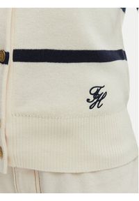 TOMMY HILFIGER - Tommy Hilfiger Kardigan WW0WW49617 Écru Regular Fit. Kolor: kremowy. Materiał: bawełna #5