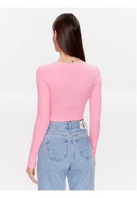 Edited Bluzka EDT5954007 Różowy Fitted Fit. Kolor: różowy. Materiał: bawełna