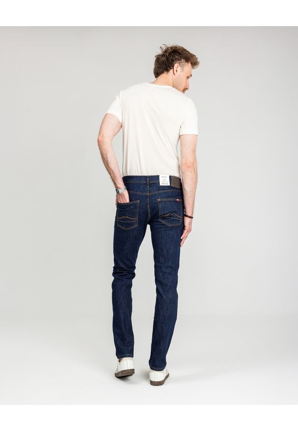 Męskie Spodnie Jeansowe Mustang Style Vegas Slim Denim Blue 1018015 5000 901