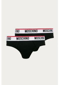 Moschino Underwear - Slipy (2-pack). Kolor: czarny. Materiał: dzianina. Wzór: nadruk #1