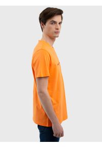 Big-Star - Koszulka męska z nadrukiem pomaraŅczowa Oliver 701. Okazja: na co dzień. Kolor: pomarańczowy. Materiał: jeans. Wzór: nadruk. Styl: casual, klasyczny #4