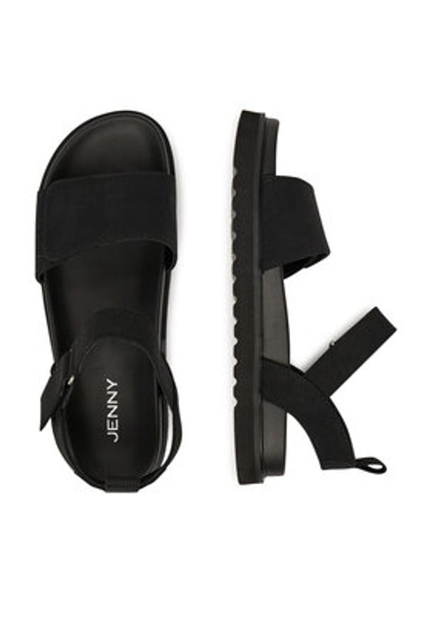 Jenny - JENNY Sandały HY86009-21 Czarny. Kolor: czarny. Materiał: materiał