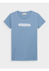 outhorn - T-shirt z nadrukiem damski. Okazja: na co dzień. Materiał: jersey, bawełna. Wzór: nadruk. Styl: casual, klasyczny #6