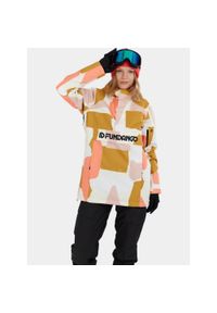 FUNDANGO - Anorak Damski Fundango Birch ECO Logo. Kolor: żółty, różowy, biały, wielokolorowy. Sezon: zima. Sport: wspinaczka, turystyka piesza #1