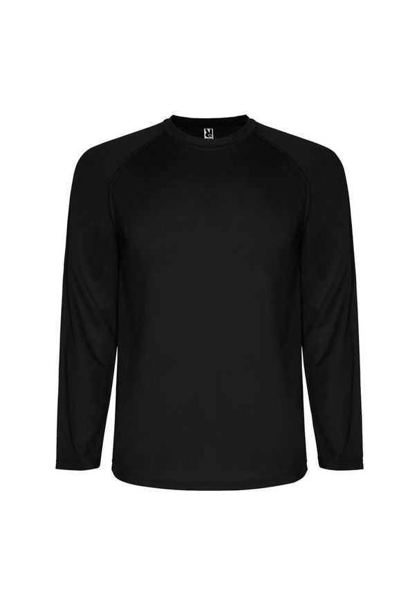 ROLY - Męska Koszulka Sportowa Z Długim Rękawem Montecarlo. Kolor: czarny. Długość rękawa: długi rękaw. Długość: długie. Sport: turystyka piesza