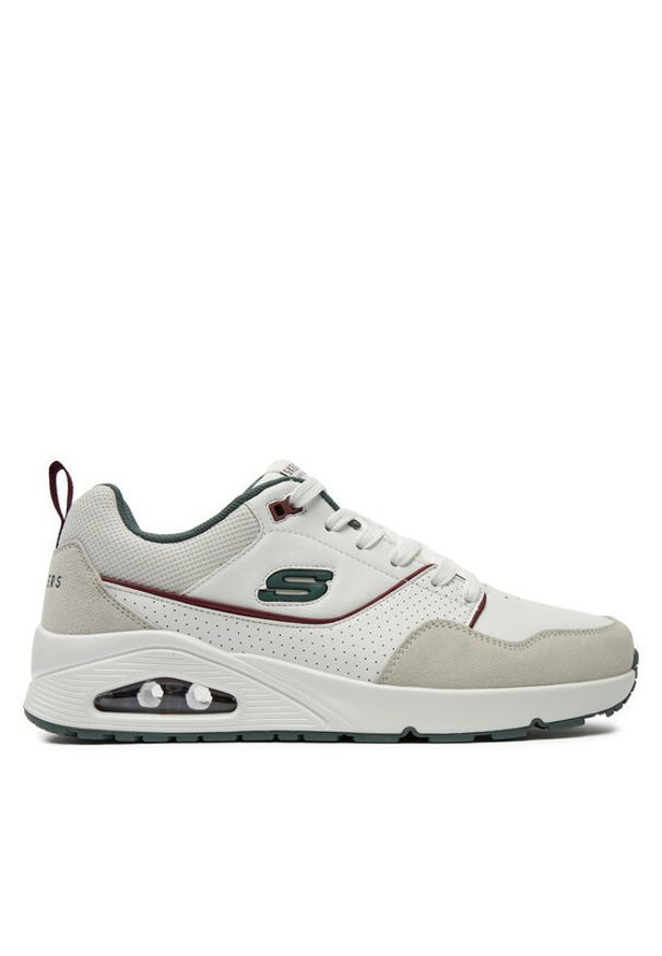 skechers - Skechers Sneakersy Uno Retro One 183020/WGR Biały. Kolor: biały. Materiał: skóra