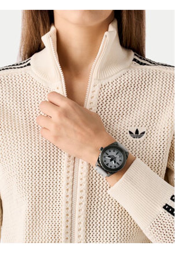 Adidas - adidas Zegarek Discoverer One AOSY25023 Czarny. Kolor: czarny. Materiał: syntetyk