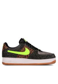 Nike - Buty do koszykówki męskie nike air force 1 low 1/1 animal print. Kolor: zielony. Materiał: guma, materiał, skóra. Wzór: nadruk. Model: Nike Air Force. Sport: koszykówka
