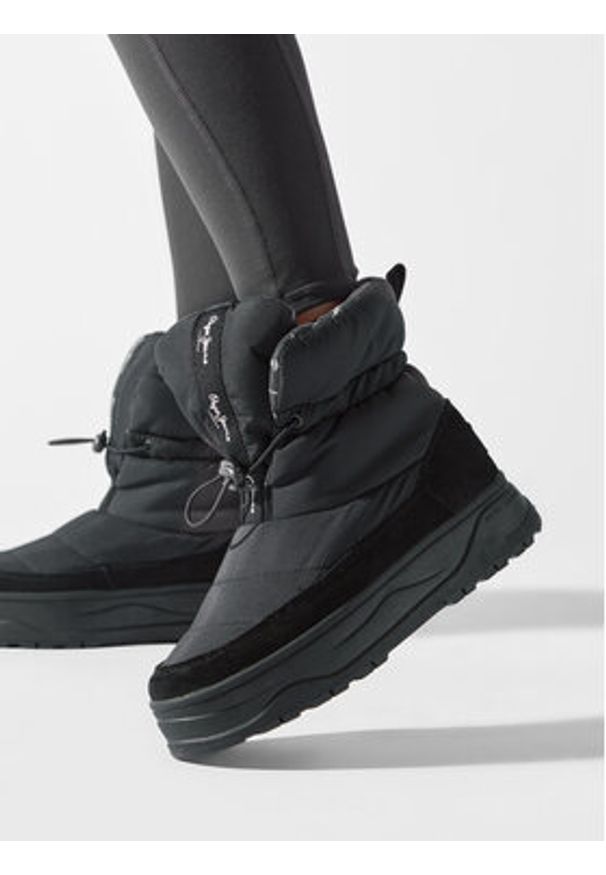 Pepe Jeans Śniegowce PLS31503 Czarny. Kolor: czarny. Materiał: skóra